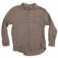 Confirm Brown Houndstooth Medium Long Sleeve Shirt Used Vintage