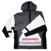 Mizuno Nagano 1998 Winter Olympics Grey Large Snow Jacket Used Vintage