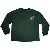 Freakstore Embroided Forrest Green Crew Neck Jumper X-Large Vintage Used