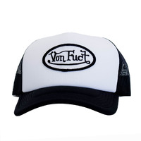 Von Fuct Black White Trucker Cap Hat
