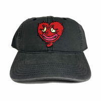 Heart Charcoal 5 Panel Strapback Hat Cap