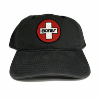 Bones Bearings Charcoal 6 Panel Strapback Hat Cap