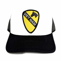 Vietnam Army Black and White Trucker Cap