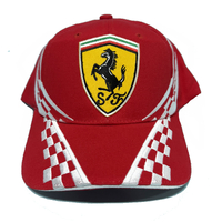 Ferrari Embroidered Patch Red Racing Cap Hat