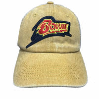 Bowie Embroidered Patch Washed Mustard Trucker Cap Hat