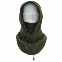 Boarders Army Green Polar Fleece Hooded Face Mask