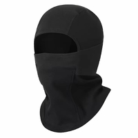 Boarders Black Thin Fleece Hooded Face Mask