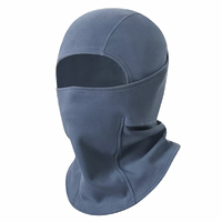 Boarders Blue Thin Fleece Hooded Face Mask