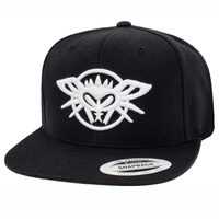 Black Flys 3D Phantom Black Yupoong Snap Back Hat Cap