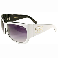 Black Flys Fly Girls Zipper Fly White with Smoke Lens Sunglasses