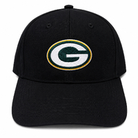 Green Bay Packers Black Velcro Strapback Hat Cap