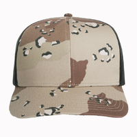 AS Colour Stock Contrast Trucker Cap Hat Desert Camo Black