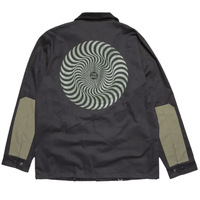 Spitfire Classic Swirl Black Olive Overlay Mens Jacket