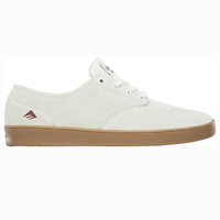 Emerica The Romero Laced White Red Gum Mens Suede Skateboard Shoes