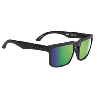 Spy Helm Matte Black Sunglasses Happy Bronze Polarized Green Spectra Mirror Lens