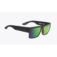 Spy Cyrus Matte Black Sunglasses Happy Bronze Polarized Green Spectra Lens