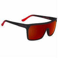 Spy Flynn Soft Matte Black Red Fade Sunglasses Happy Red Sectrum Lens