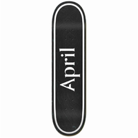 April OG Logo Invert Black 8.5" Skateboard Deck