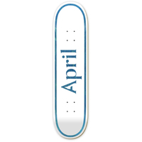 April OG Logo Blue 8.0" Skateboard Deck