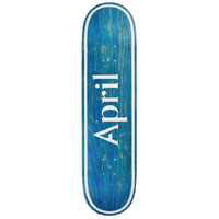 April OG Logo Invert Blue 8.0" Skateboard Deck