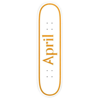 April OG Logo Orange 8.5" Skateboard Deck