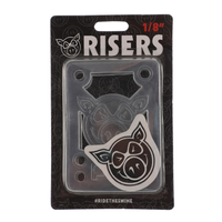Pig Piles Soft Shock Risers Clear 1/8" Skateboard Riser Pads