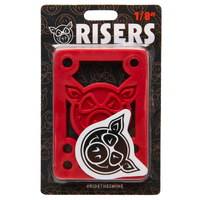 Pig Piles Hard Risers Red 1/8" Skateboard Riser Pads