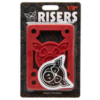 Pig Piles Hard Risers Red 1/8" Skateboard Riser Pads