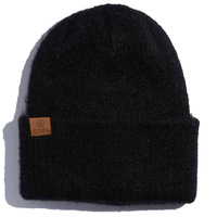 Coal The Pearl Black Fuzzy Knit Beanie