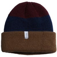 Coal The Frena Dirt Brown Stripe Heavy Knit Beanie