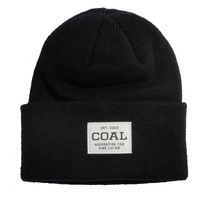 Coal The Uniform Kids Black Recycled Knit Cuff Beanie