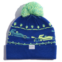 Coal The Toy Bin Kids Blue Pom Beanie