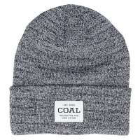 Coal The Uniform Black Marl Recycled Knit Cuff Beanie