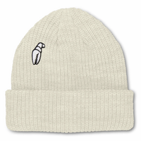 Crab Grab High Mark White Beanie