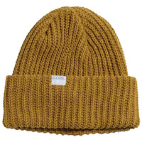 Coal The Eddie Mustard Classic Rib Knit Beanie