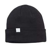 Coal The FLT Black Recycled Polylana Knit Beanie