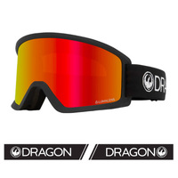 Dragon DX3 OTG Black Asian Fit 2023 Snowboard Goggles Lumalens Red Ionised Lens