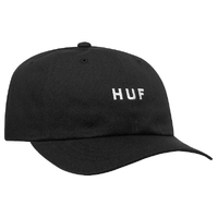 HUF Essentials OG Logo CV-6 Strapback Black Hat Cap