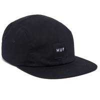 HUF Box Logo Volley Strapback Black Hat Cap
