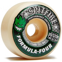 Spitfire Formula Four Conical Green Print 52mm 101a Skateboard Wheels