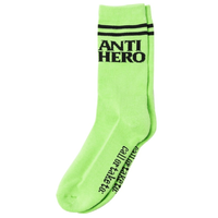 Anti Hero Blackhero If Found Lime Black Mens 8 to 12 USA Crew Socks