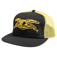 Anti Hero Basic Eagle Trucker Black Gold Adjustable Snapback Cap