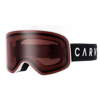 Carve The Frother S Matt White Snowboard Ski Goggles Rose Lens