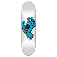 Santa Cruz Screaming Hand White 8.25" Skateboard Deck
