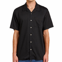 Volcom Deano Black Mens Short Sleeve Button Up Shirt