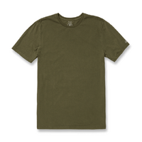 Volcom Wash Solid Army Green Combo Mens Short Sleeve Tee