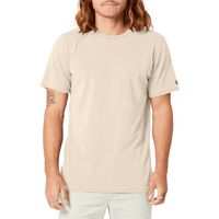 Volcom Wash Solid Bleached Sand Mens Short Sleeve Tee