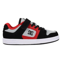 DC Manteca V Black Grey Red Youth Kids Skateboard Shoes