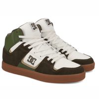 DC Cure Hi Top Brown Olive Mens Skateboard Shoes