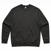 AS Colour Mens Heavy Crew Neck Jumper Coal